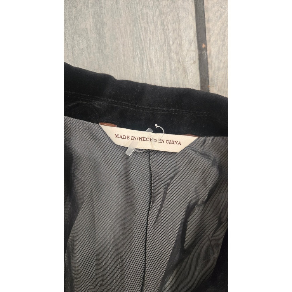 Perry Ellis Mens Black Velvet Blazer Sport Coat Jacket 38 Regular 2 Button Notch - Picture 2 of 5